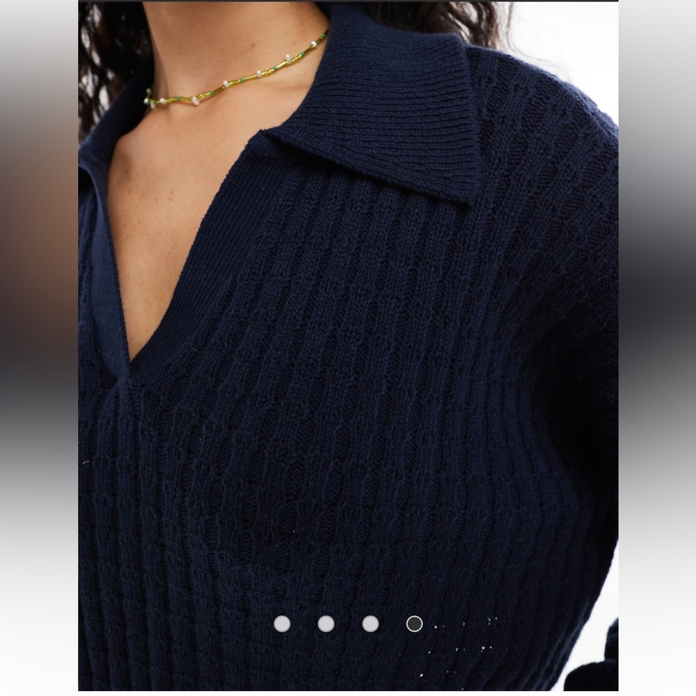 Hollister Easy Stitchy Polo Sweater - Picture 4 of 10